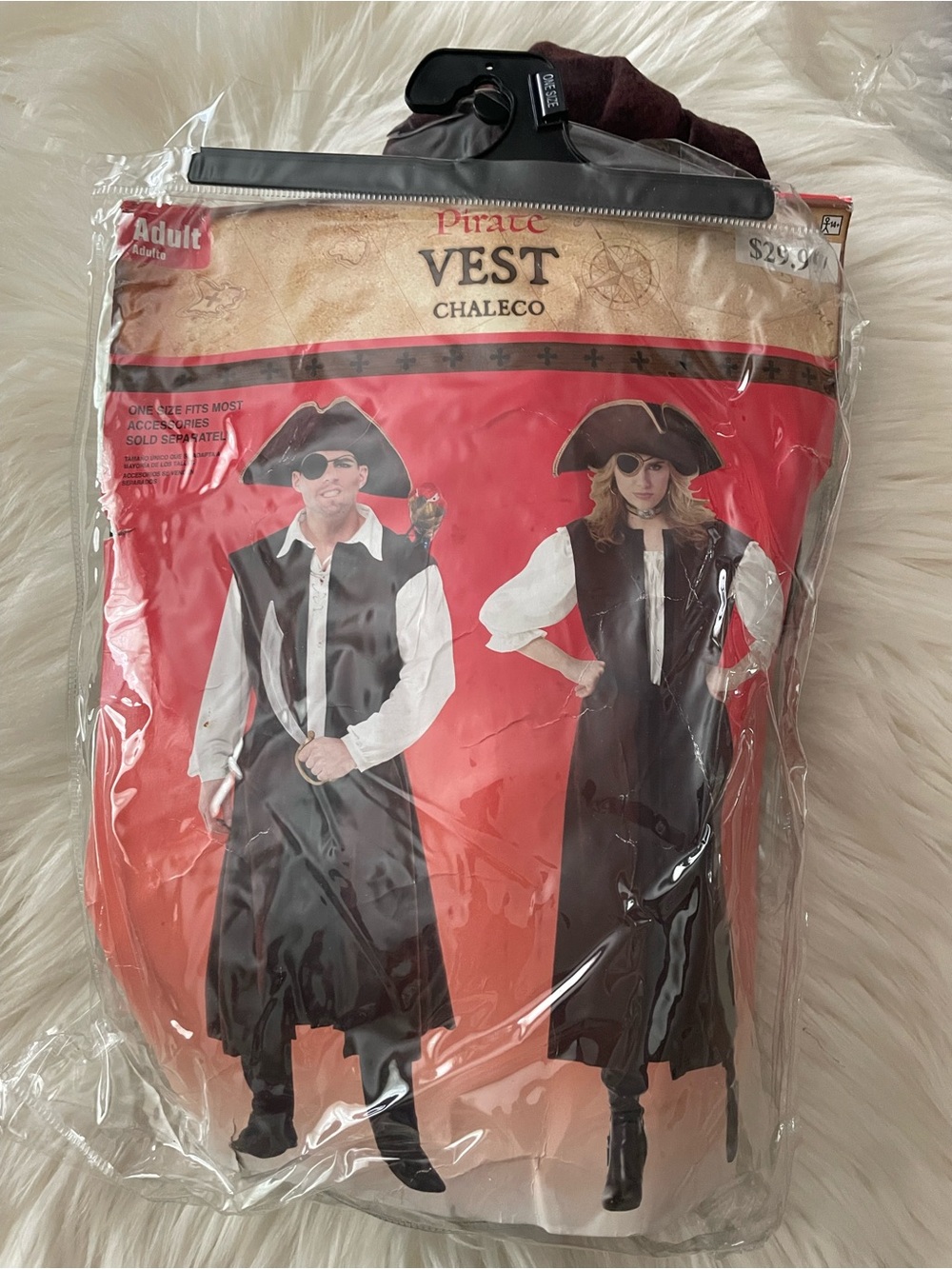 Spirit Pirate Vest Costume - Black